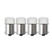 Springwillfly 4 lampadine LED 1156 BA15S, base 12 V, basso consumo energetico, per indicatori di direzione, freni, luci di retromarcia (bianche)