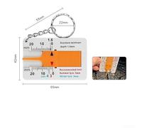 Springwillfly Accurato calibro di profondità del battistrada per pneumatici da 0 a 20 mm con doppia scala di colore per una chiara indicazione di sicurezza, corpo in plastica ABS e design leggero