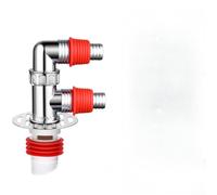 Springwillfly Adattatore splitter in ABS con capacità di drenaggio a 3 vie per lavatrice e scarico a pavimento, con guarnizione magnetica contro gli odori delle fognature (E)