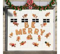 Springwillfly Adesivi per porte di garage e finestre con scritta "Merry and Bright", in carta resistente alle intemperie (2)
