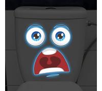 Springwillfly Adesivo da parete in PVC impermeabile, si illumina al buio, divertente, per decorare il bagno, per superfici lisce come piastrelle, specchi e pareti dipinte (B)