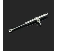 Springwillfly Ammortizzatore di sterzo in alluminio da 330 mm per moto per stabilizzatore smorzamento lineare regolabile per ridurre l'affaticamento (argento)