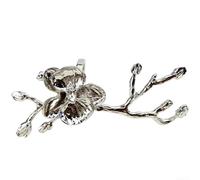 Springwillfly Anelli portatovaglioli in lega per decorazione della tavola e uso decorativo, con materiale per migliorare la cena a lungo termine (argento)