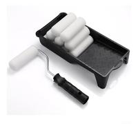 Springwillfly Assemblea a 4 pollici del rullo con 10 ricariche della spugna 1 maniglia e 1 vassoio per le applicazioni della pittura di scopo