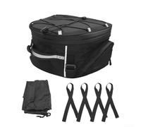 Springwillfly Borsa da sella compatta per moto, si adatta perfettamente al portapacchi posteriore, offre opzioni di archiviazione flessibili da 18 a 20 litri per tutte le marche