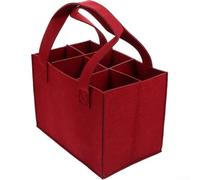 Springwillfly Borsa per il trasporto di vino per un massimo di sei bottiglie, perfetta per riunioni sociali ed eventi all'aperto, con divisori rimovibili, Come da immagine, 1*red