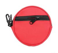 Springwillfly Borsa porta mulinello da pesca con fibbia a gancio e 3 fori di uscita, realizzata in tessuto Oxford per uso esterno, marsupio portatile per pesca e trasporto di piccoli oggetti, Rosso