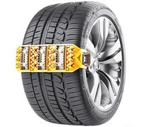 Springwillfly Catene da neve per pneumatici auto con robuste cinghie in nylon e chiodi in acciaio che forniscono una vestibilità sicura e una migliore trazione per la guida (giallo)