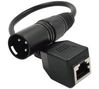 Springwillfly Cavo adattatore XLR a 3 pin per RJ45 per reti di illuminazione DMX512 in studi teatri e locali di spettacoli dal vivo (testa maschio)