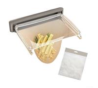 Springwillfly Cestello di scarico per lavello da cucina con 50 sacchetti filtro da appendere per aiutare nella selezione dei rifiuti e nella manutenzione dello scarico del lavandino (grigio)