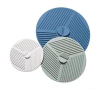 Springwillfly Coperchi flessibili in silicone per ciotole, pentole e piatti, base antiscivolo con design a cresta, per protezione dal calore e conservazione della freschezza degli alimenti (mix)