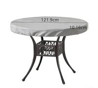 Springwillfly Copertura per tavolo rotondo per uso esterno, realizzata in tessuto Oxford 600D con barriera impermeabile stabile contro l'umidità (121,9 x 10,16 cm)