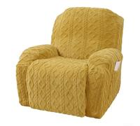 Springwillfly Copridivano in tessuto jacquard ispessito per sedia da salotto, design elastico all-inclusive con vestibilità antiscivolo, compatibile con sedie a dondolo e massaggianti (4)