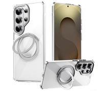 Springwillfly Custodia ad anello ultra magnetica per Samsung S26 con meccanismo di cavalletto reattivo, ritagli precisi e costruzione resistente (trasparente)