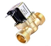Springwillfly Elettrovalvola elettrica da 3/4 di pollice in ottone normalmente chiusa AC220V DC12V DC24V progettata per erogatori d'acqua, condizionatori d'aria e sistemi di purificazione (24V)