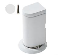 Springwillfly Fermaporta magnetico invisibile per uso domestico, design in lega di zinco, con assorbimento degli urti e facile installazione (bianco)