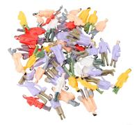 Springwillfly Figure di layout del treno modello 50Pcs dipinto HO scala persone per piattaforme della stazione (50Pcs)