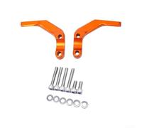 Springwillfly Kit di staffe per paramani per moto, morsetto di montaggio in alluminio 6061 per moto da cross fuoristrada, vestibilità regolabile (arancione1)