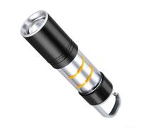 Springwillfly Luce esterna retrattile: lanterna e torcia ricaricabile USB-C compatta con 3 modalità, gancio a moschettone, corpo in alluminio, per campeggio, escursionismo,