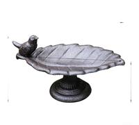 Springwillfly Mangiatoia per uccelli da giardino in ghisa a forma di pavone con postura ad ala aperta per decorazioni rustiche all'aperto e ospitalità degli uccelli (E)