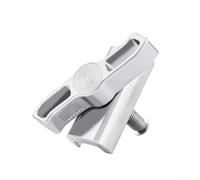 Springwillfly Morsetto a croce pieghevole in alluminio per Brompton NEO biciclette pieghevoli per tubo sterzo staffa di rilascio blocco di precisione (C-argento)