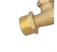 Springwillfly Ottone da 3/4 di pollice per valvola dell'acqua esterna con funzionamento a torsione per la gestione dell'acqua del giardino e della piscina del cortile (3/4)