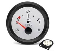 Springwillfly Per contatore di carburante da 52 mm con sfera bianca per la modifica del cruscotto, compatibile con veicoli a 4/6/8 cilindri da 12 V, progettato per una facile
