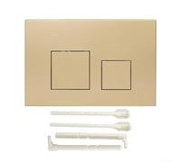 Springwillfly Piastra di scarico doppia per cassetta di scarico, 164 × 246 × 12 mm, cornice cromata bianca per geberit doppio scarico pannello (oro)