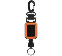 Springwillfly Portachiavi retrattile con anello a sgancio rapido staccabile per una facile chiave in materiale ABS adatto per l'uso quotidiano a lungo termine e stili di vita attivi (arancione)