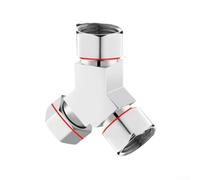 Springwillfly Raccordo del deviatore dell'acqua per il controllo dei percorsi di flusso nelle reti di tubi standard Uno in due fuori per quattro vie (D-4)