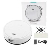 Springwillfly Robot aspirapolvere con algoritmo di navigazione casuale per una copertura completa in stanze sotto i 70 metri quadrati (bianco)