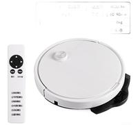 Springwillfly Robot aspirapolvere ultra sottile con funzionamento basato su voce, 3 in 1, aspirazione e pulizia per una cura efficiente del pavimento (F)