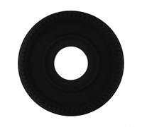 Springwillfly Rosone da soffitto in polistirolo vintage nero medaglione da soffitto 315 mm, copertura decorativa rotonda in PU per luci del ventilatore, imperfezioni, installazione semplice