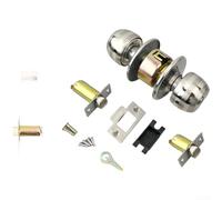Springwillfly Serratura a sfera in acciaio inox per porte in legno dallo stile semplice moderno adatto per porte del bagno e della camera da letto (F)