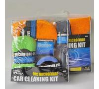 Springwillfly Set di 9 spazzole in microfibra per lavaggio auto, guanti per pulizia, asciugamano, cera, spugna, ruota (colori misti)
