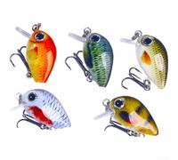 Springwillfly Set di esche da 2 g per pesca all'aperto per spigola e mandarino, con azione di nuoto realistica e anelli forgiati resistenti (1,5 g #3)