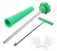 Springwillfly Set di estrattori per valvole degli pneumatici dell'auto, con gancio a T ergonomico e strumenti di allineamento per una gestione accurata del nucleo durante la manutenzione ordinaria