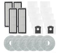 Springwillfly Set di sacchetti di ricambio per Cecotec X100, 2 filtri, 3 mop, 4 sacchetti, efficaci per peli di animali domestici (B)