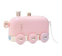 Springwillfly Umidificatore USB compatto a forma di treno retrò, 300 ml, con diffusore di aromi e luce LED che cambia colore, per idratare l'aria (rosa)