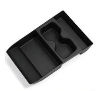 Springwillfly Vassoio portaoggetti per console per modelli Santa Fe 2024-2026, scatola centrale organizzata con portabicchieri, TPE, nero