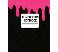 Sprinkle Drip Composition Notebook: Password Keeper & Name Page - Fun Hot Pink Marble with Sprinkles
