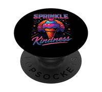 Sprinkle Kindness 80s Ice Cream Vaporwave Style PopSockets PopGrip Adesivo