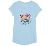 Sprinkle Kindness Like Confetti - Citazione ispiratrice Maglietta, Ragazze, Celeste, XS