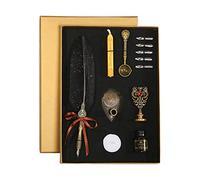 Sprinkle - Penna stilografica per calligrafia, stile vintage, con piuma d'oca, colore: oro