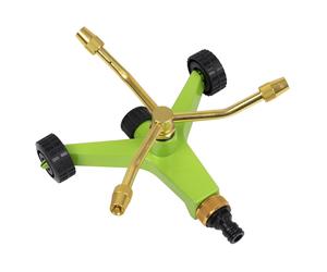 Sprinkler Da Giardino A Tre Bracci In Ottone Con Base Metallica Ruotata JS2032