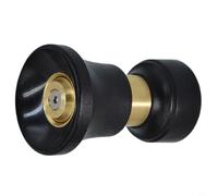 Sprinkler da giardino ad alta pressione con getto regolabile, bocchetta d'acqua in metallo e plastica per irrigazione e lavaggio auto, tubo robusto, nero (standard europeo)