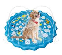 Sprinkler per cani per esterno, irrigatore piscina per bambini | Piscina per guadri nel cortile | Infinità e grande cuscinetto per cortile sul prato, giocattoli estivi, gioco all'aperto per bambini e