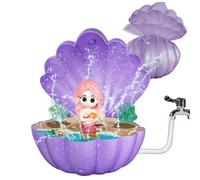 Sprinkler Toy - Shell Shape Rotating Water Spray Play | Sprinkler Summer Backyard Splash Activity for Children, Ages 3 Plus, Garden, Lawn, Park, Party or Outdoor Fun Use