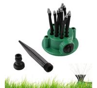Sprinklers for Garden - 360 degree Adjustable Lawn Sprayer | with Stake Base and Flexible Nozzles Floral Design Grass Sprinkler | for Large Area Hose Plant Flower Raised Bed Kids Play