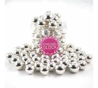 Sprinkles Crispy Chocolate Balls XXL SILVER argento 130g - Zucchero Sprinkles Perle di zucchero Palline di cioccolato Perle Decorazione torta Torta Cupcakes Muffin Festa di compleanno ragazza